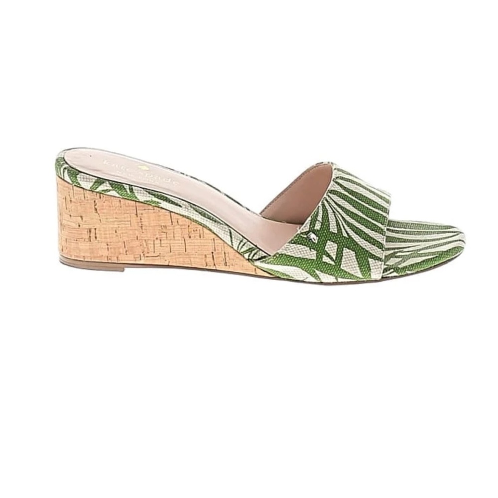 Kate Spade New York Women's Meena Slide Sandals Palm Fronds. Size 6B. MSRP $198